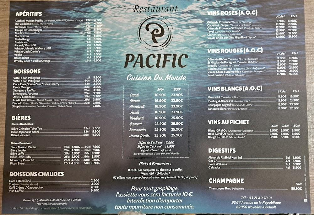 Restaurant Pacific Noyelles - Menu Image 2